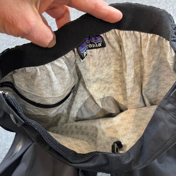 Patagonia Pants Womens S Small Black Spraymaster Water Repellent Full Side Zip - Picture 7 of 12